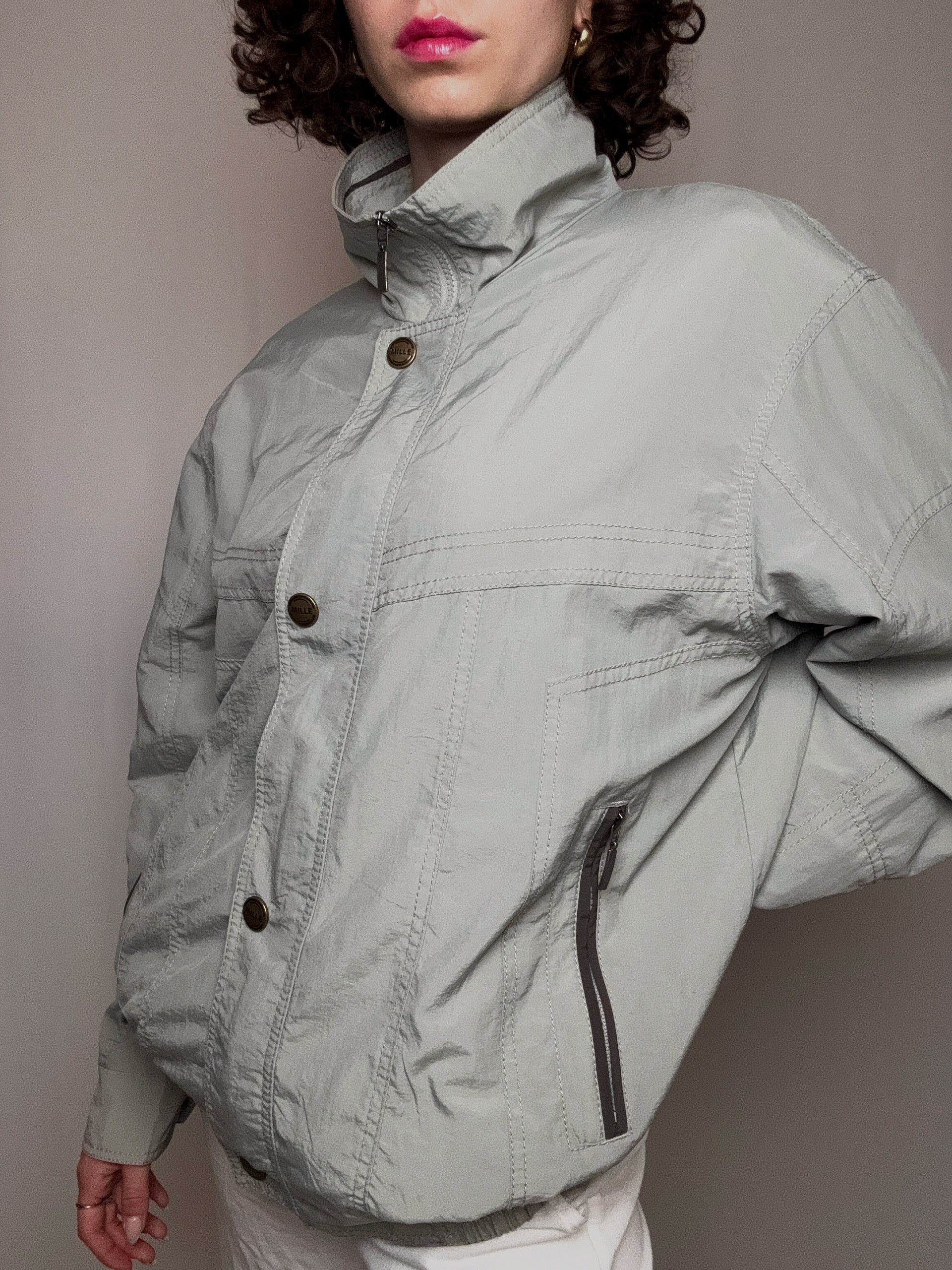 Veste d'été grise M vintage