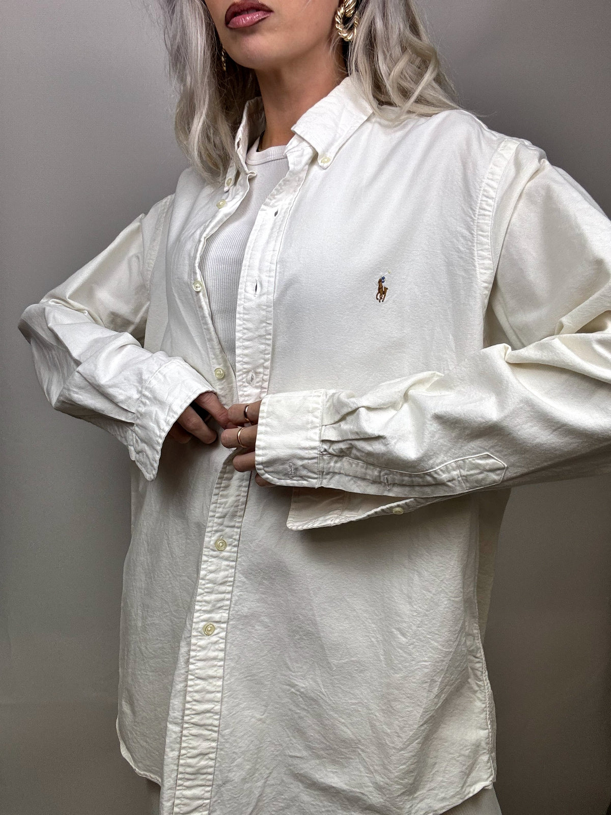 White shirt with PolyPony logoMulticolor RALPH LAUREN XL Vintage