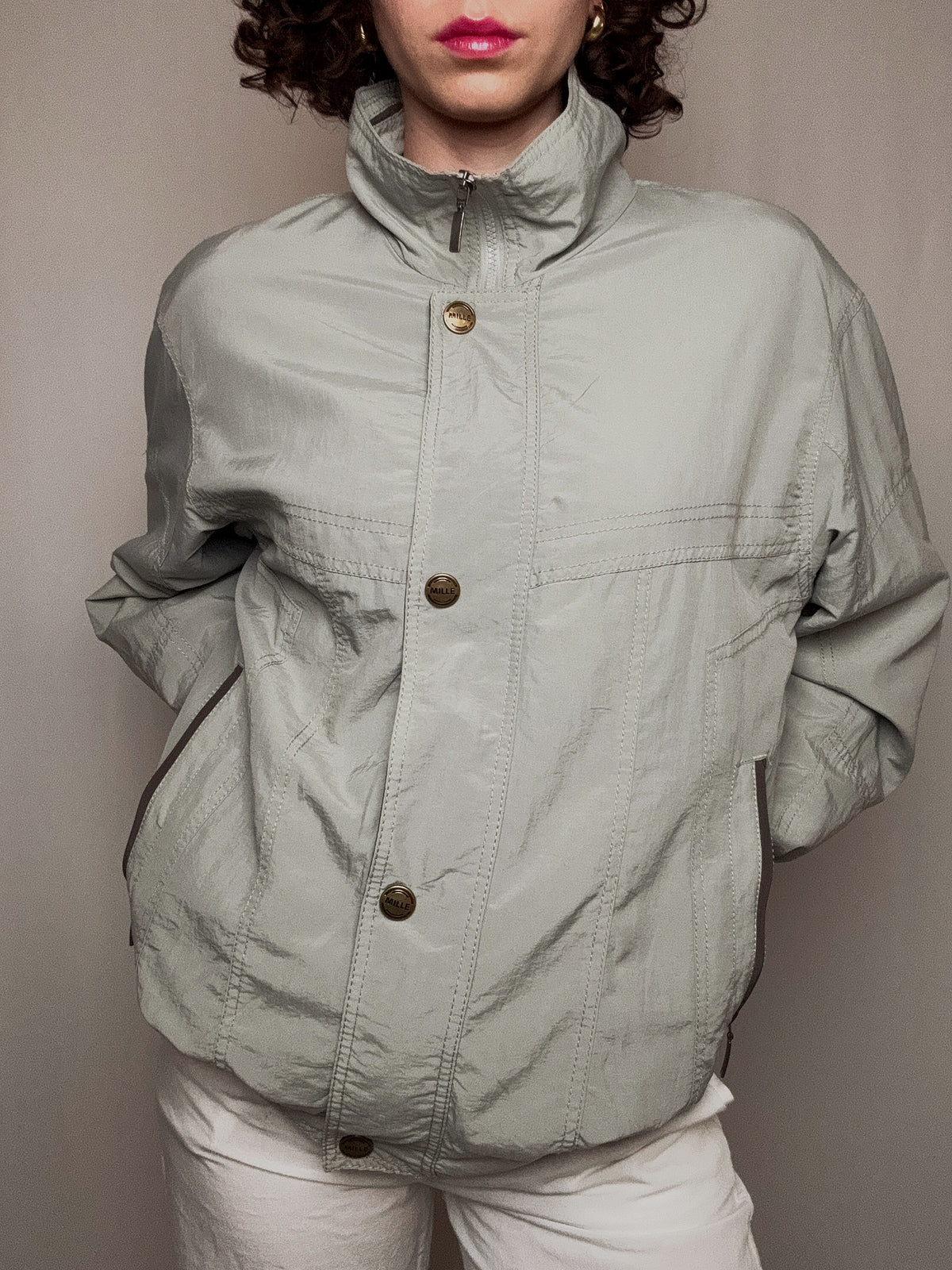 Veste d'été grise M vintage