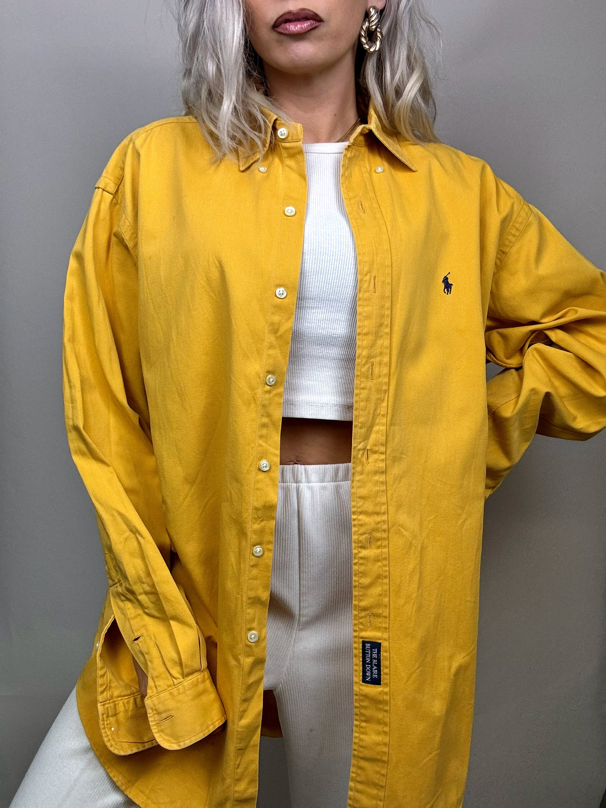 Yellow oversized shirt RALPH LAUREN M Vintage