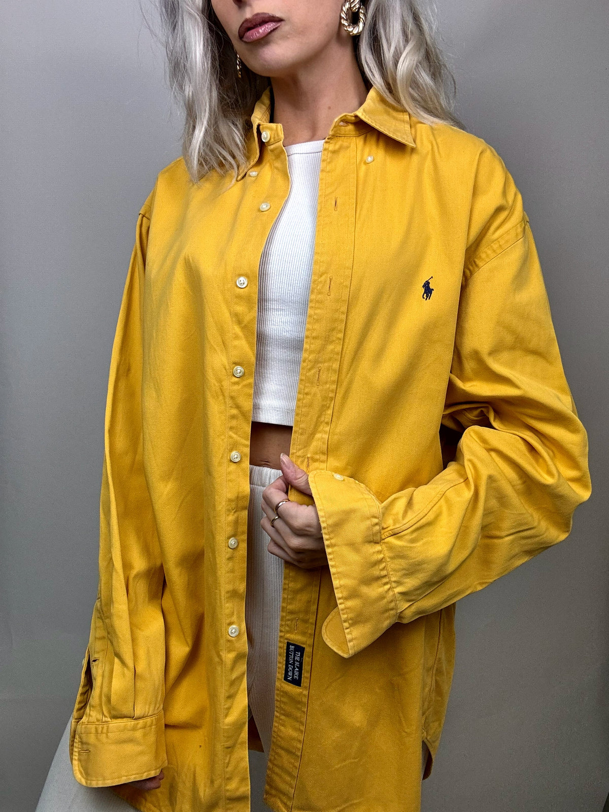 Yellow oversized shirt RALPH LAUREN M Vintage