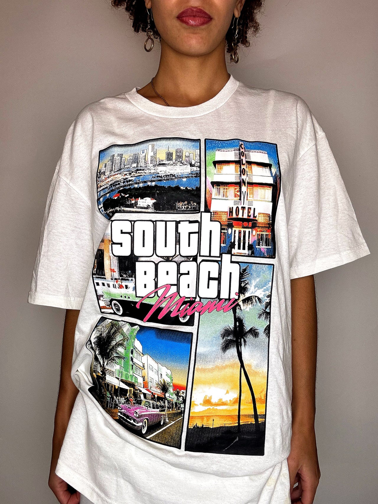 Tee shirt blanc GTA L vintage