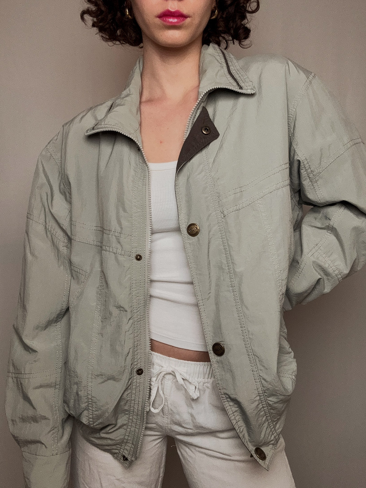 Veste d'été grise M vintage