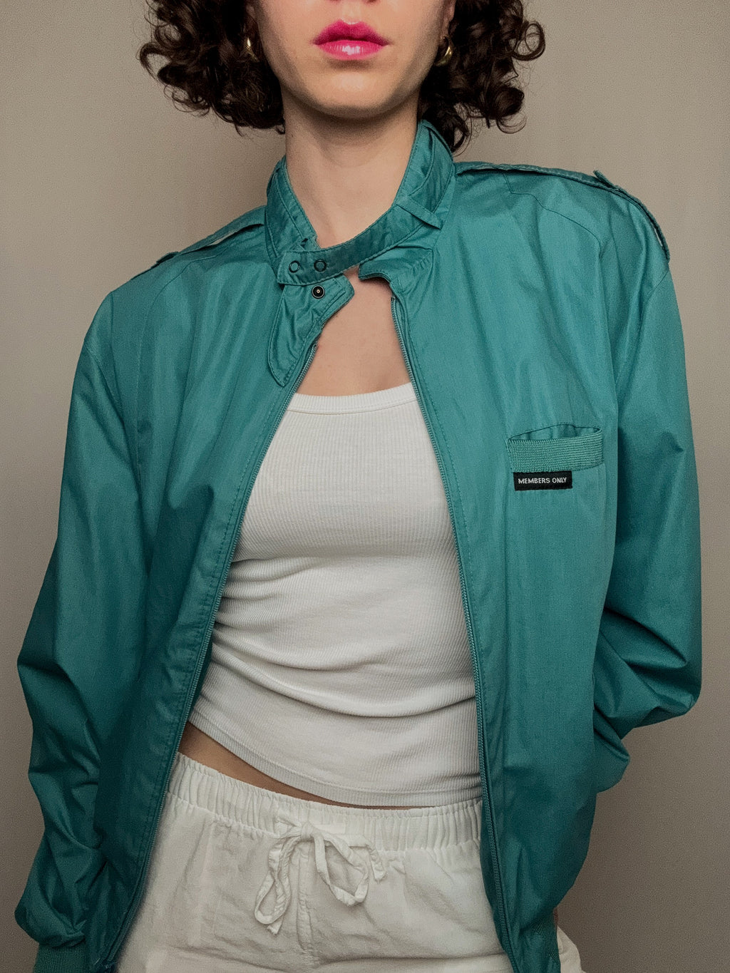 Vintage turquoise summer jacket M/L