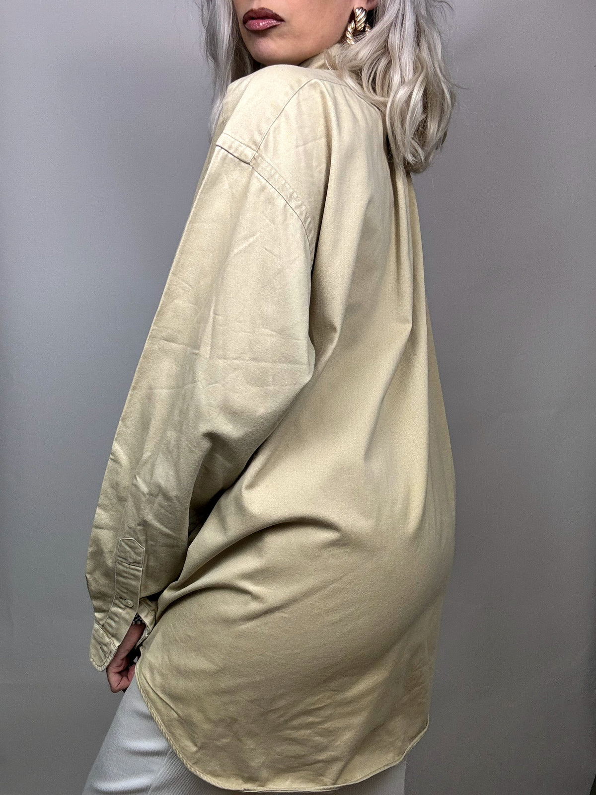 Beige oversized shirt RALPH LAUREN L Vintage