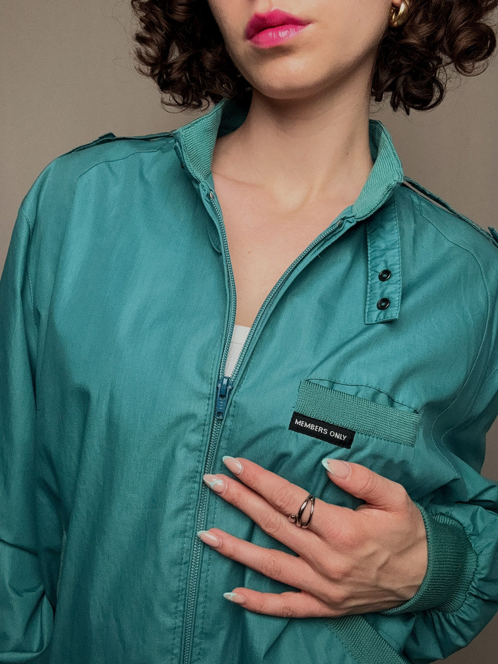 Vintage turquoise summer jacket M/L