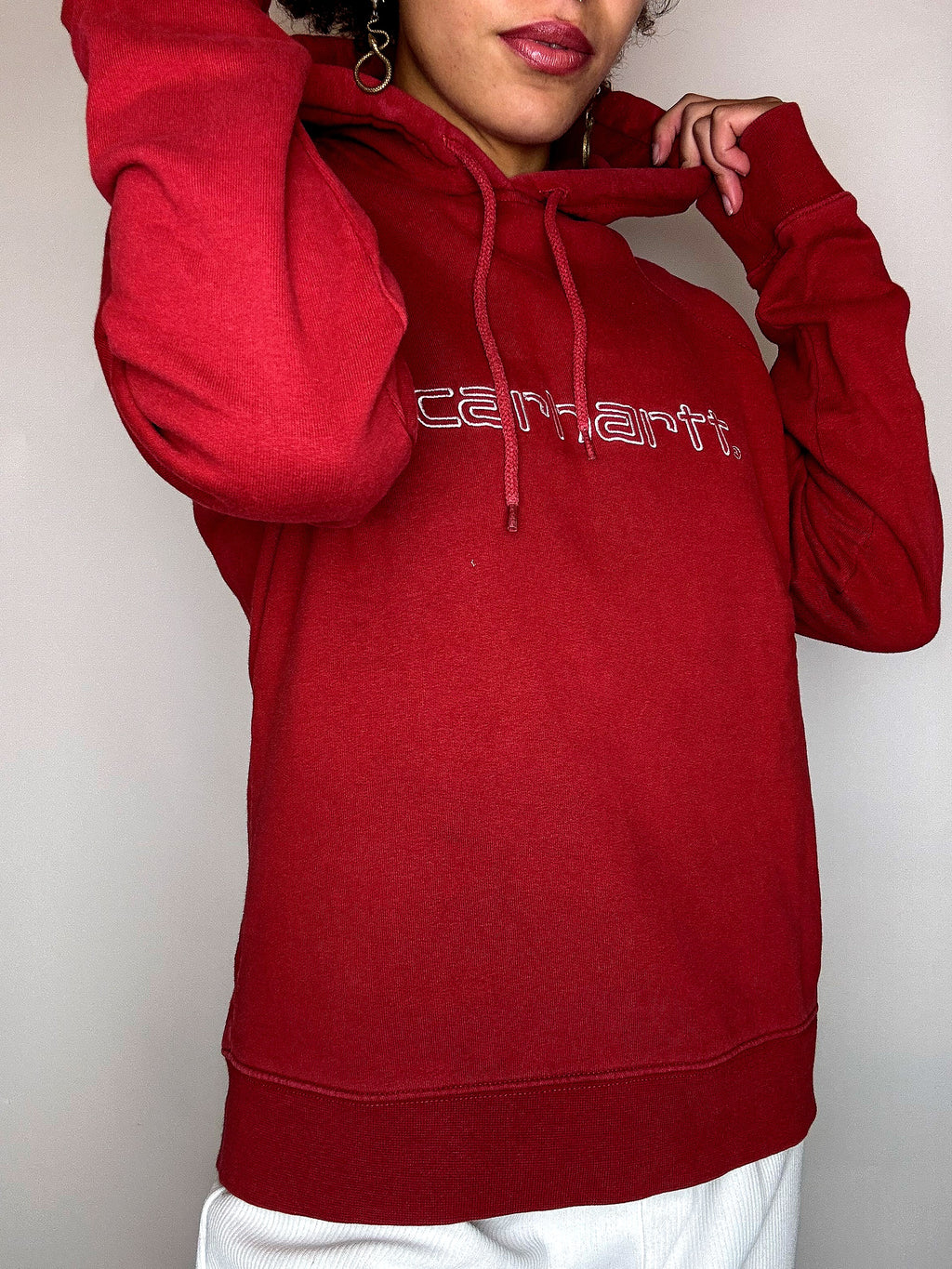 CARHARTT Vintage-Hoodie, rot, Größe L