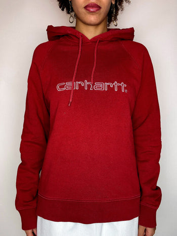 Sweat à capuche rouge CARHARTT L vintage