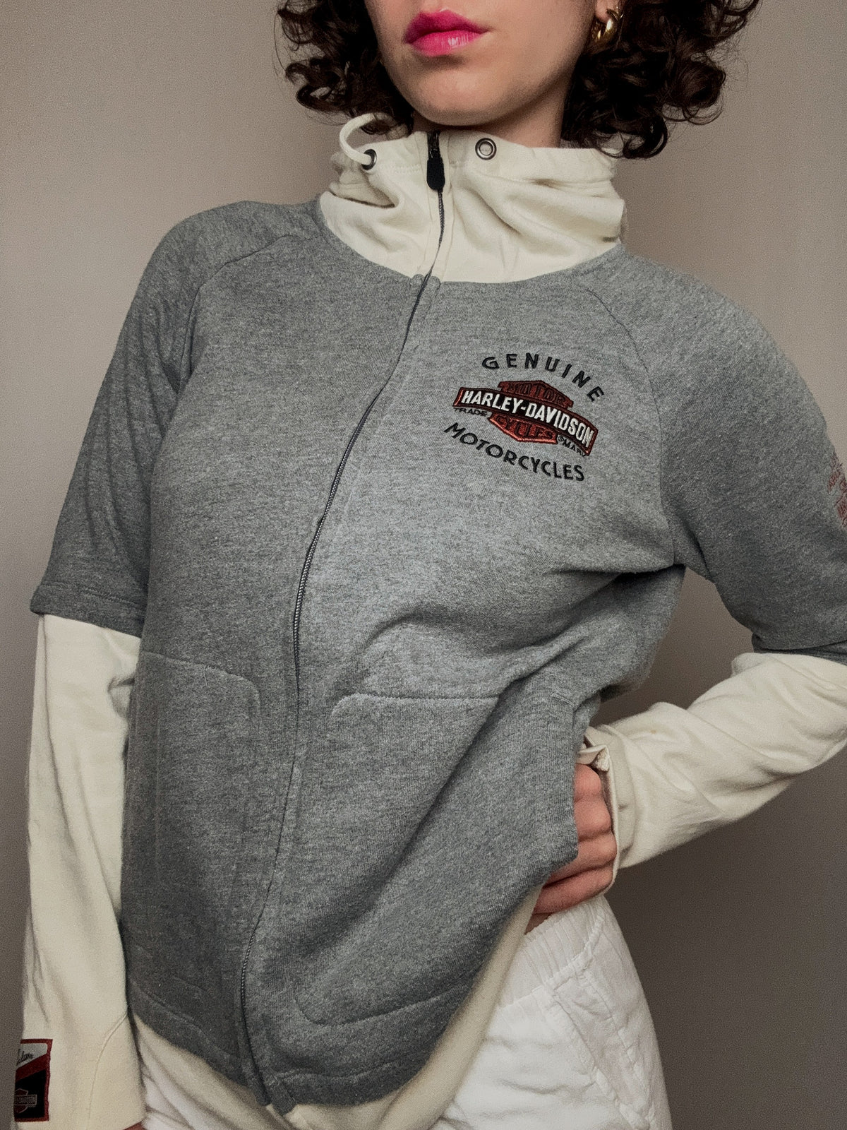 Jacket de sport bicolore harley davidson L vintage
