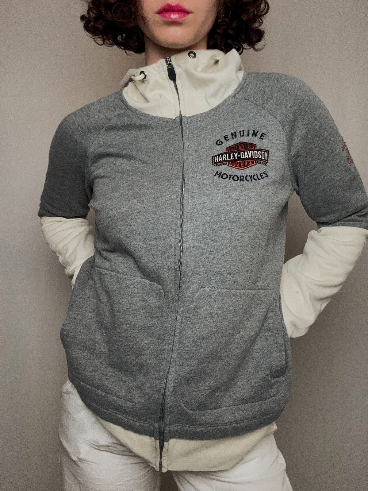 Jacket de sport bicolore harley davidson L vintage