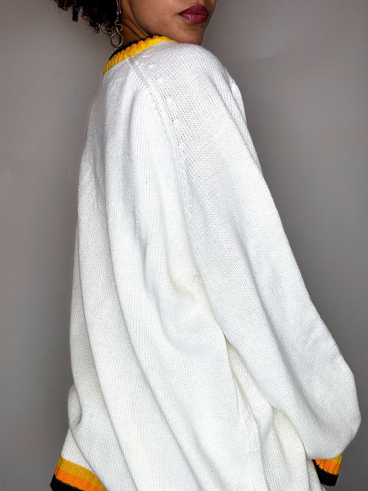 Pull en maille blanc SOUTH POLE L vintage