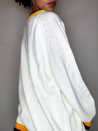 Pull en maille blanc SOUTH POLE L vintage