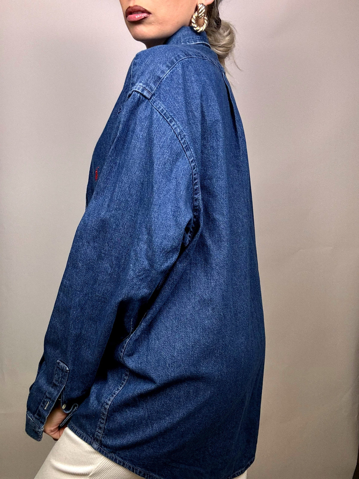 Oversized denim shirt RALPH LAUREN L Vintage