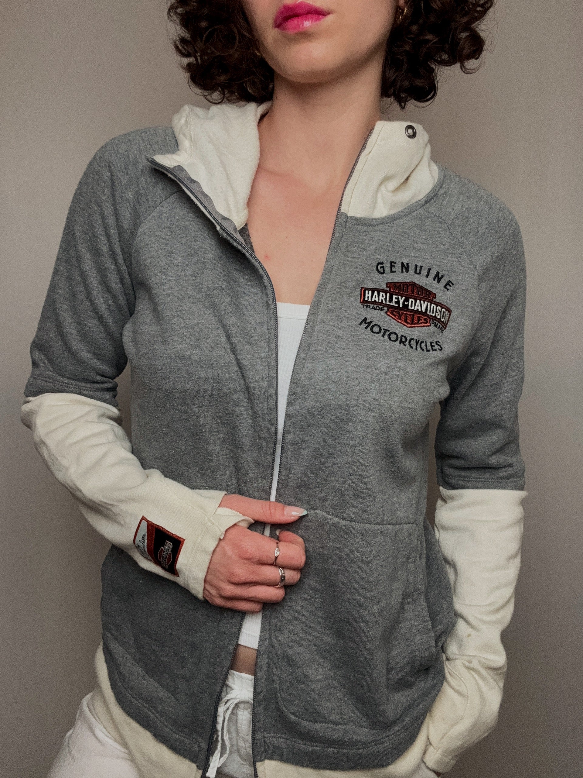 Jacket de sport bicolore harley davidson L vintage