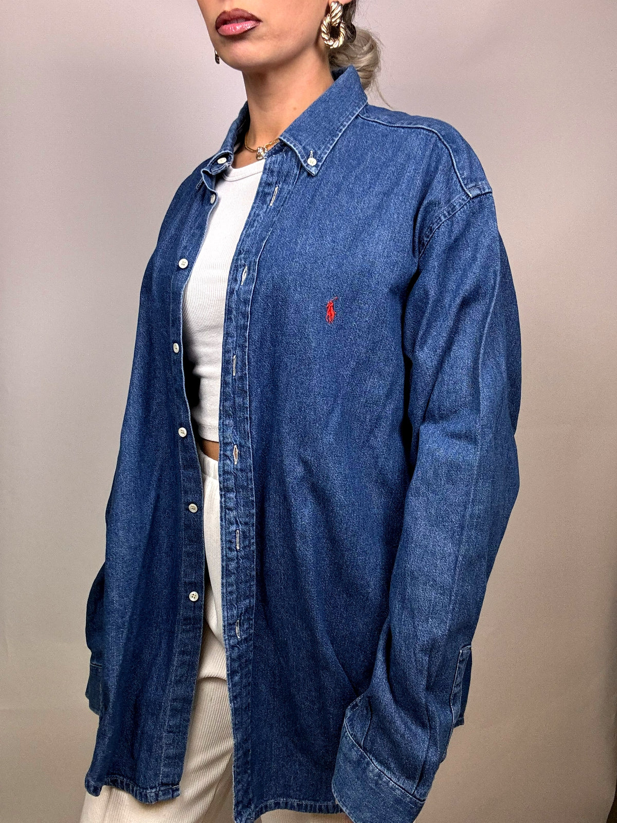 Oversized denim shirt RALPH LAUREN L Vintage