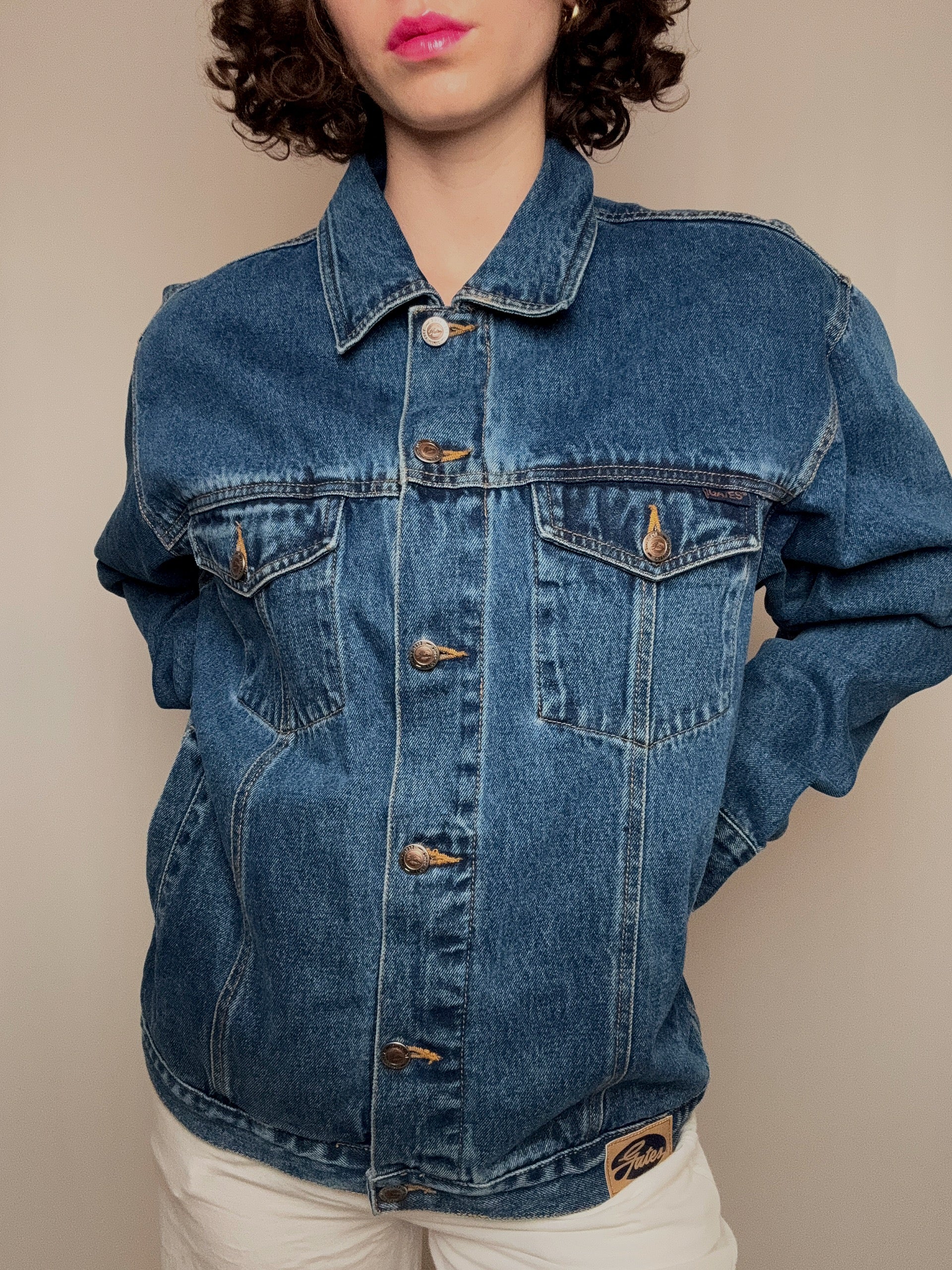 Vintage blaue Jeansjacke XL