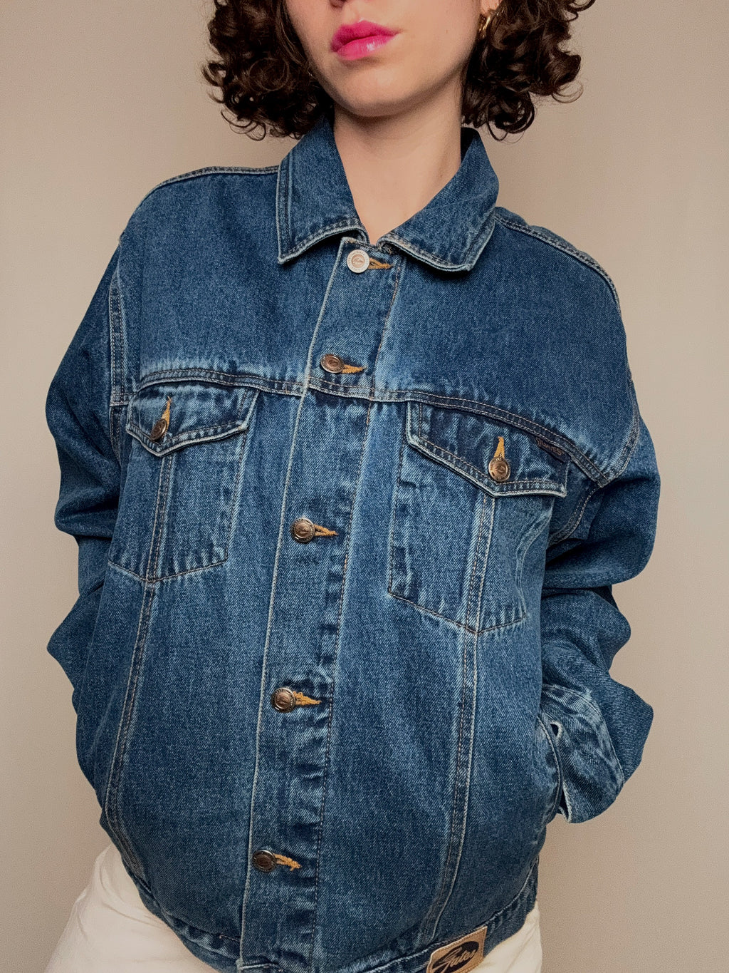 Vintage blaue Jeansjacke XL