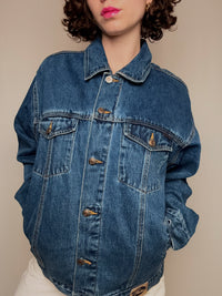 Vintage blaue Jeansjacke XL