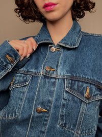 Vintage blaue Jeansjacke XL