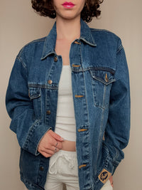 Vintage blaue Jeansjacke XL