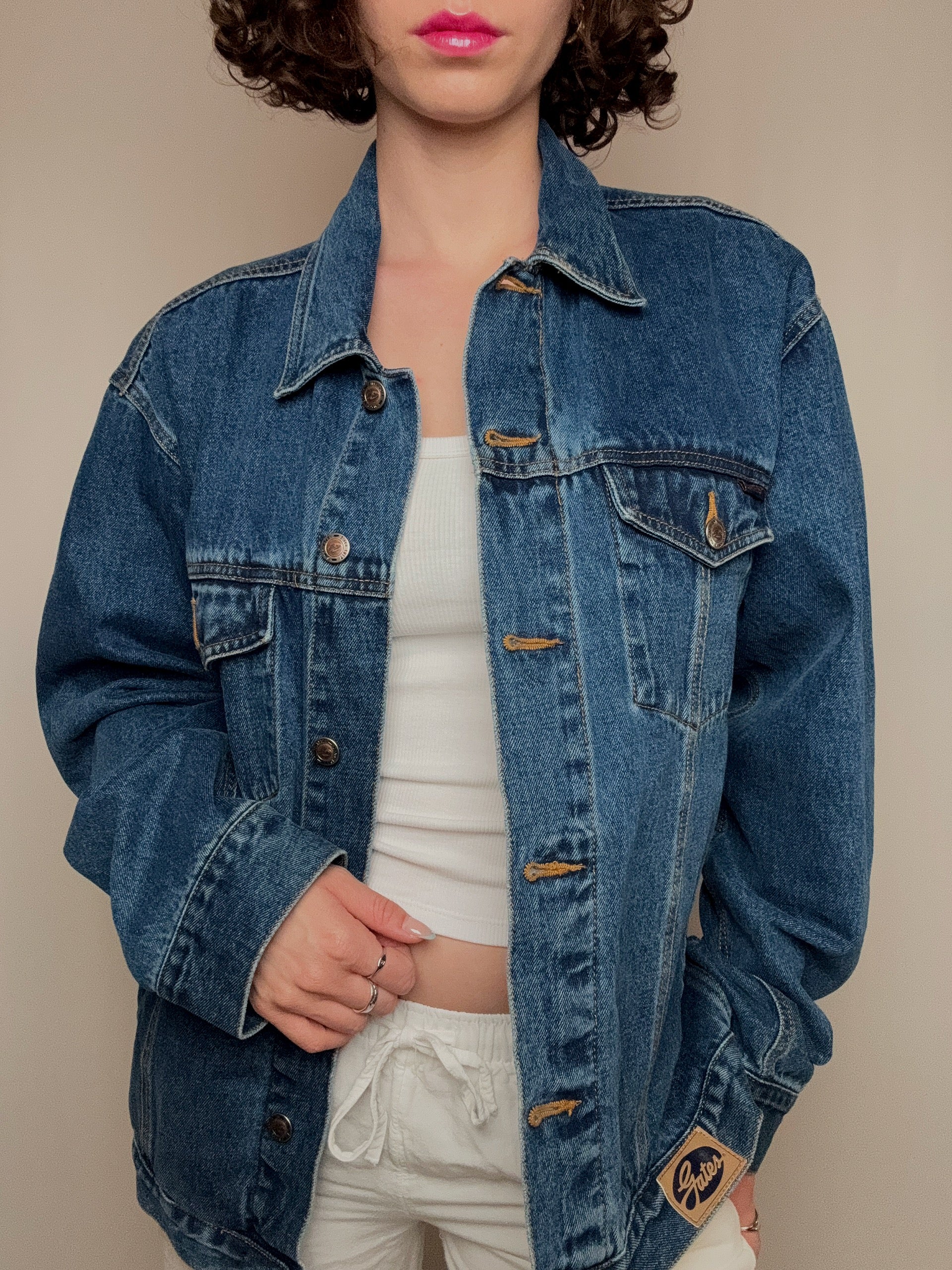 Vintage blaue Jeansjacke XL