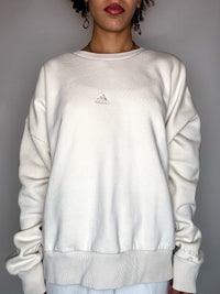 Cream crew neck sweatshirt ADIDAS L/XL vintage
