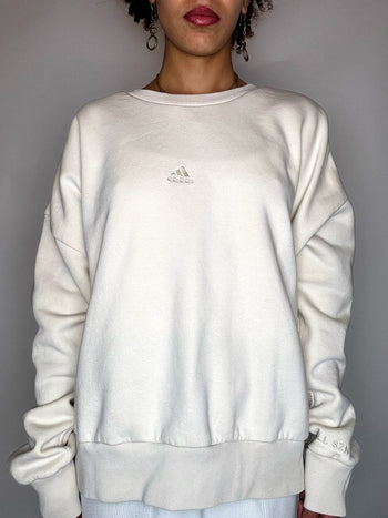 Sweat crème col rond ADIDAS L/XL vintage