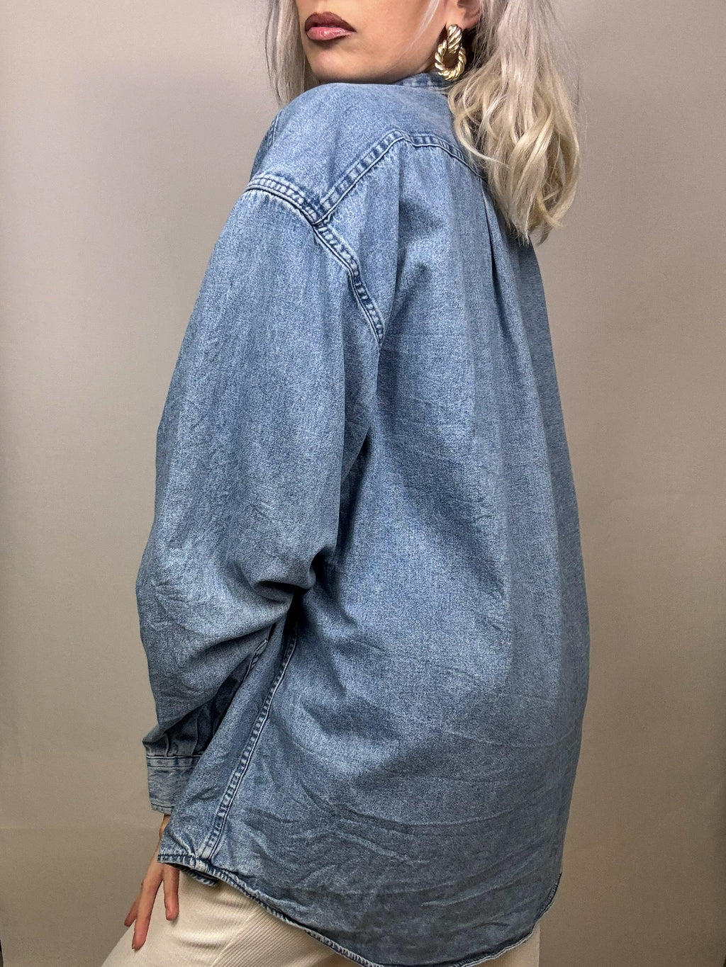 Tommy HILFIGER denim shirt L Vintage