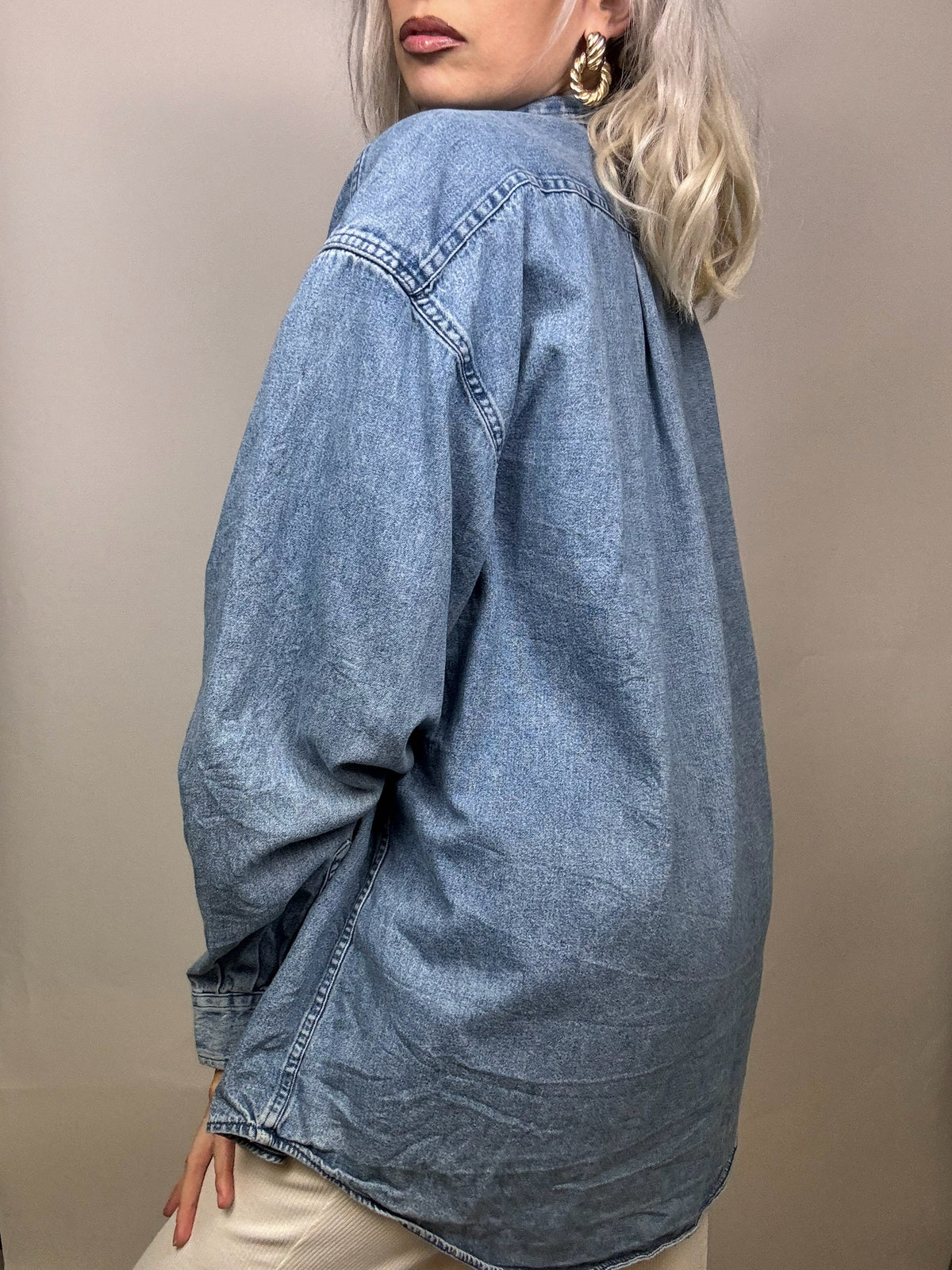 Tommy HILFIGER denim shirt L Vintage