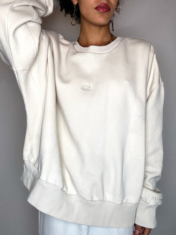 Sweat crème col rond ADIDAS L/XL vintage