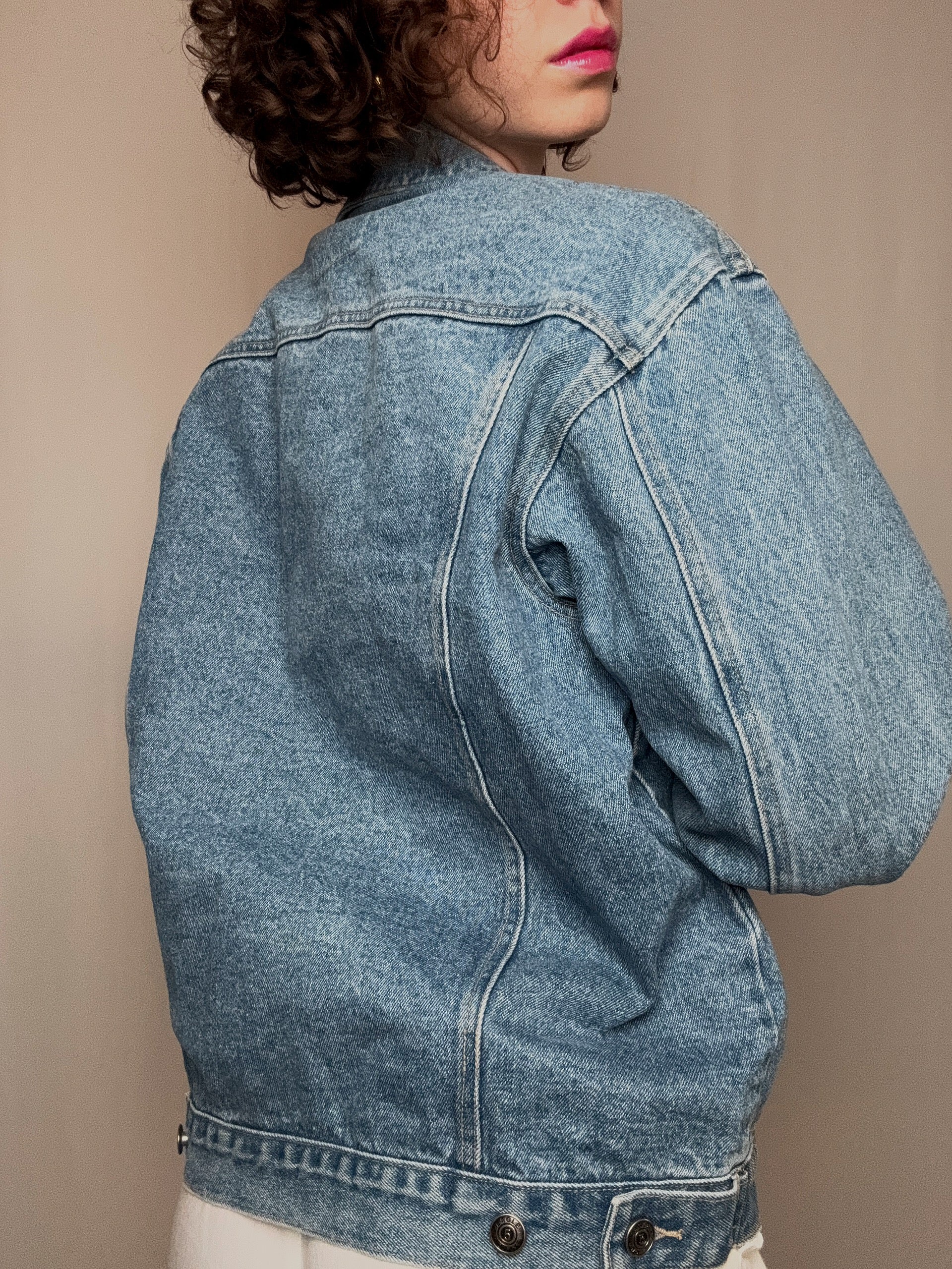 Veste en denim bleue clair M vintage