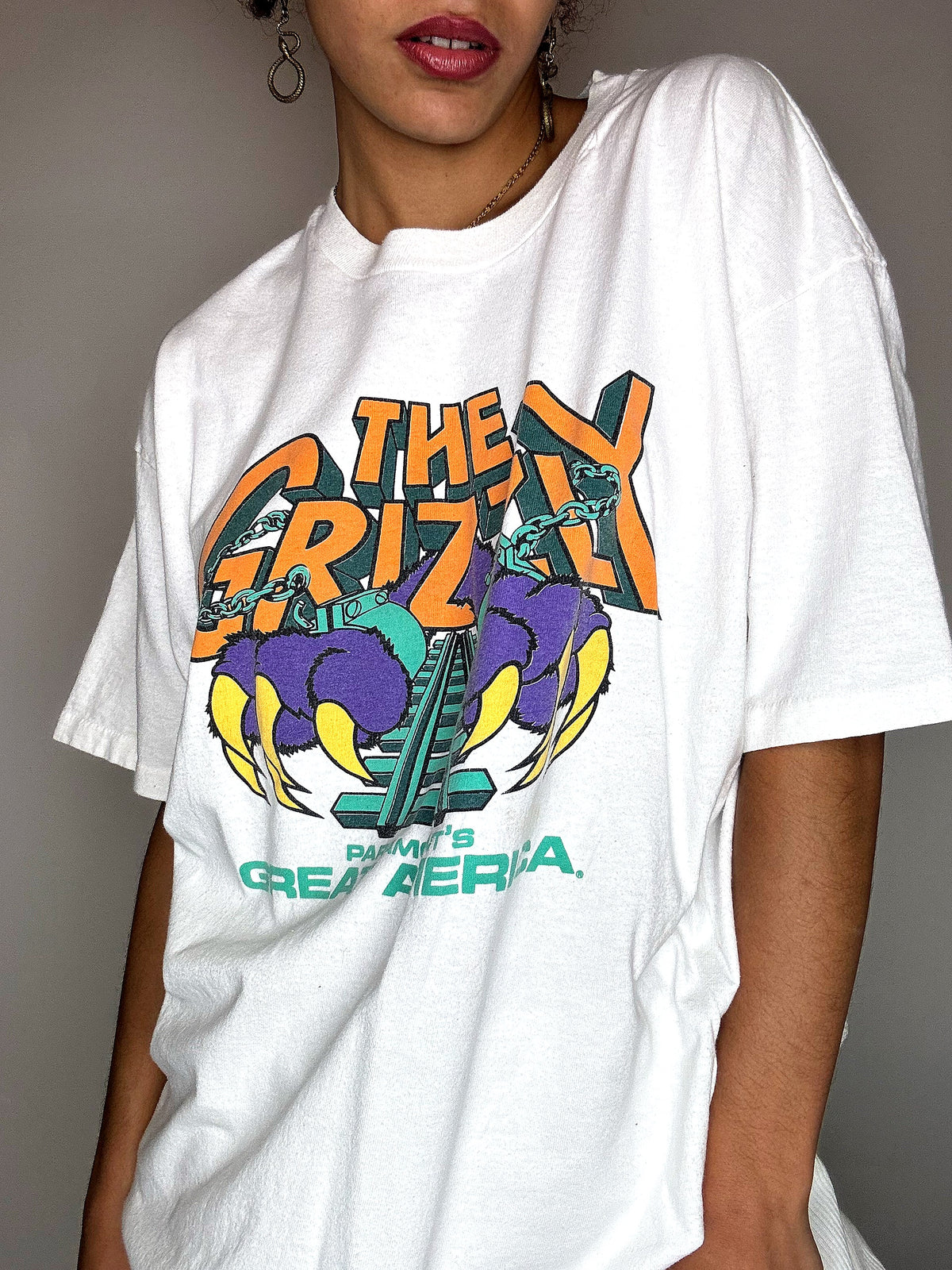 Tee shirt blanc graphique XL vintage