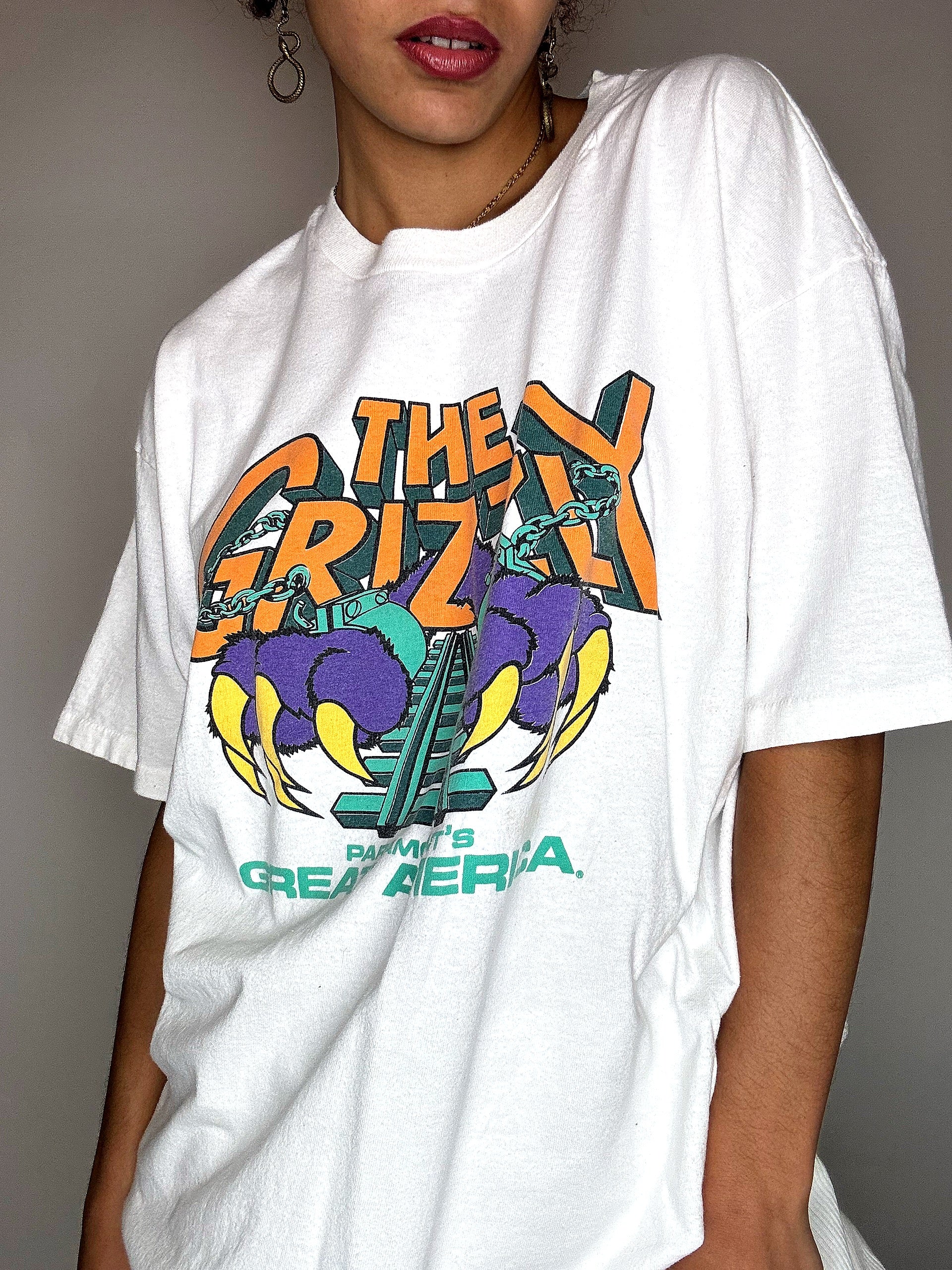 Tee shirt blanc graphique XL vintage
