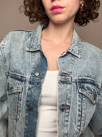 Veste en denim bleue clair M/L vintage