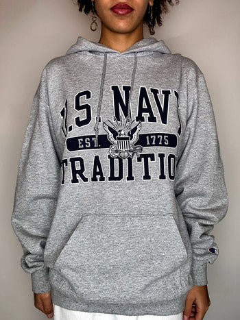 Sweat à capuche gris CHAMPION M vintage