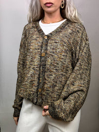 Vintage L/XL wool marl cardigan