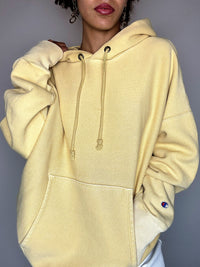 Sweat à capuche jaune CHAMPION M vintage