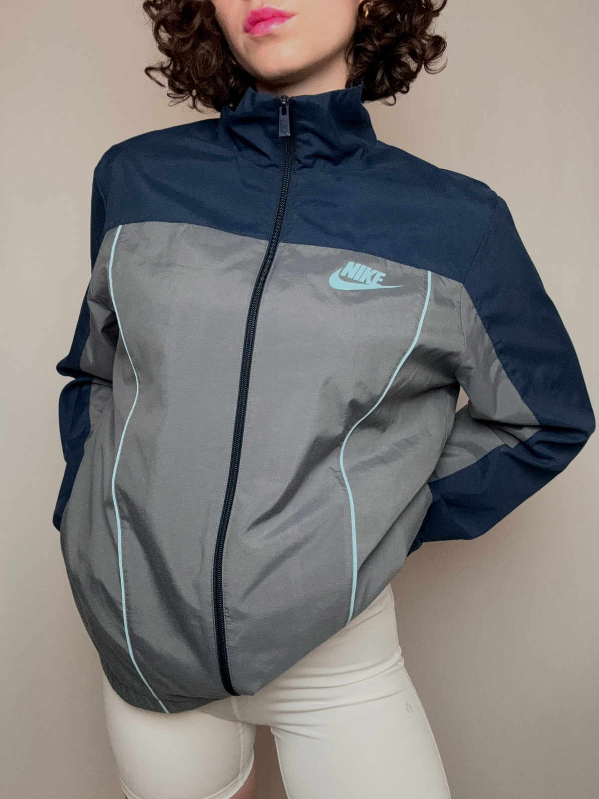 Jacket bicolore nike L vintage