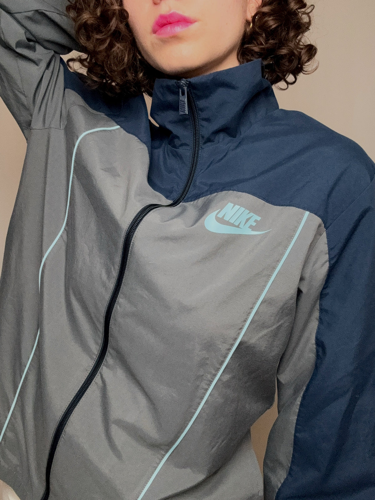 Jacket bicolore nike L vintage