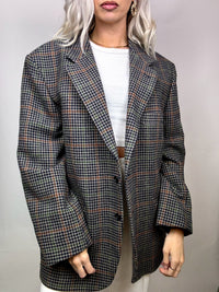 Blazer en laine à carreaux XL vintage