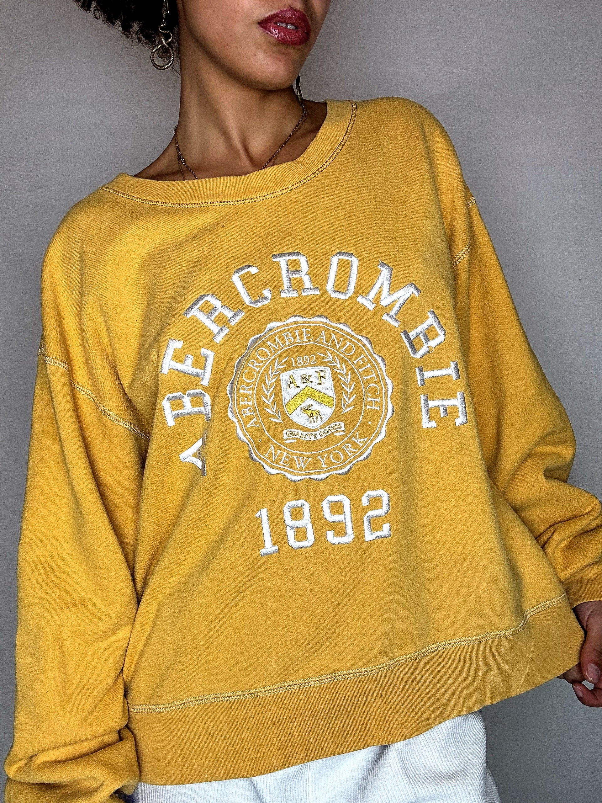 Rundhals-Sweatshirt ABERCROMBIE &amp; FITCH Größe L Vintage