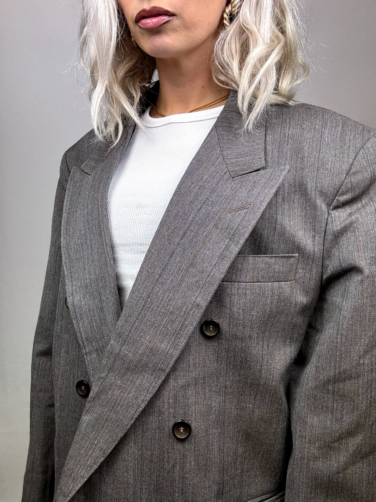 Vintage XL gray blazer