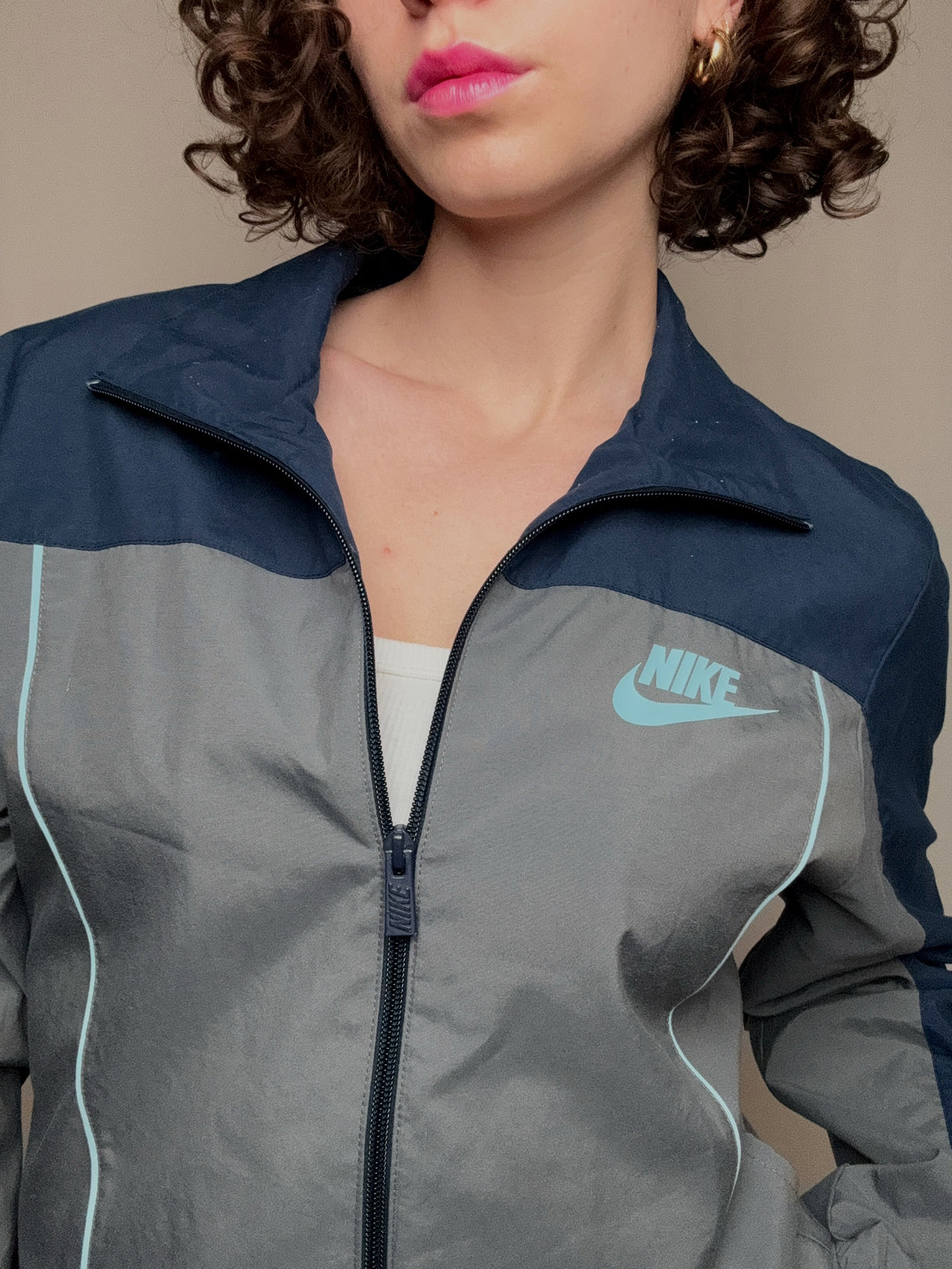 Jacket bicolore nike L vintage