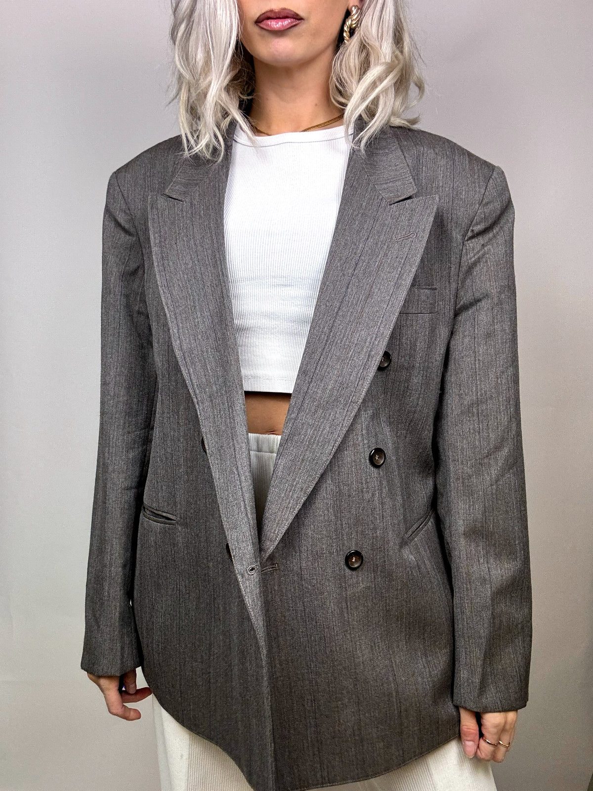 Vintage XL gray blazer