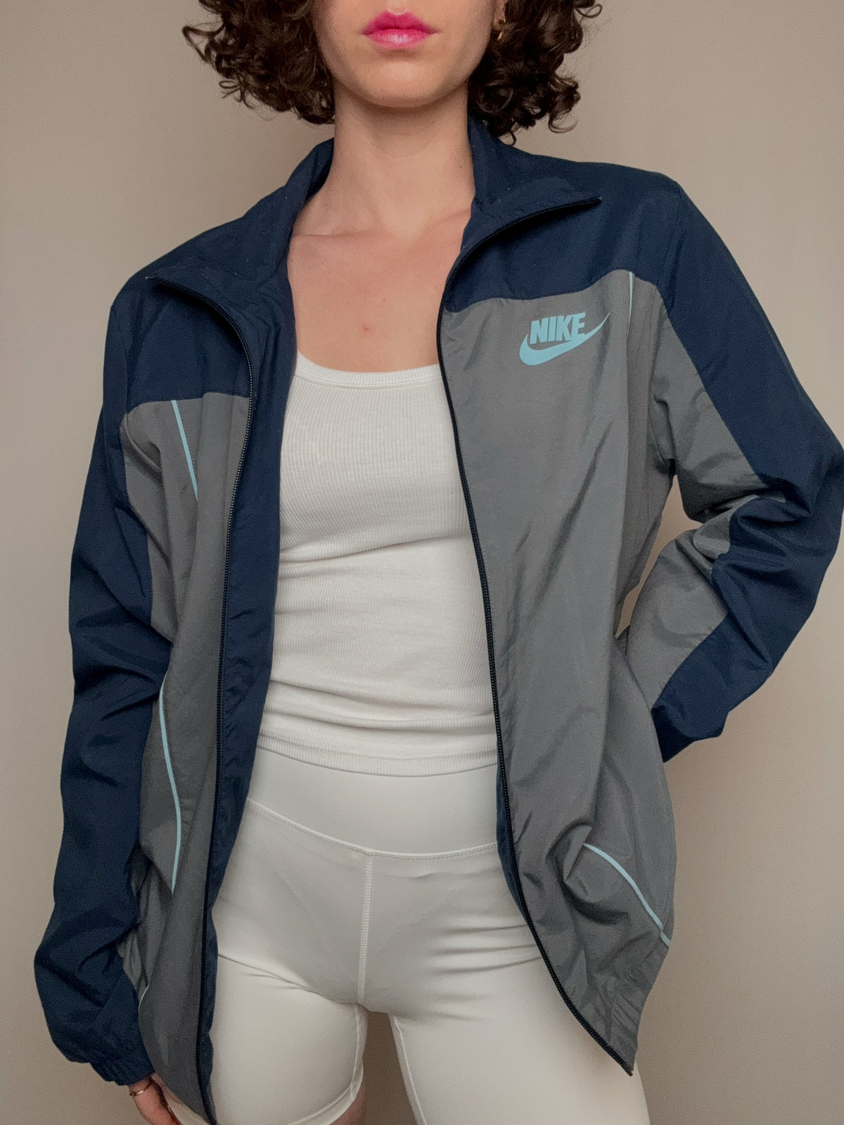 Jacket bicolore nike L vintage