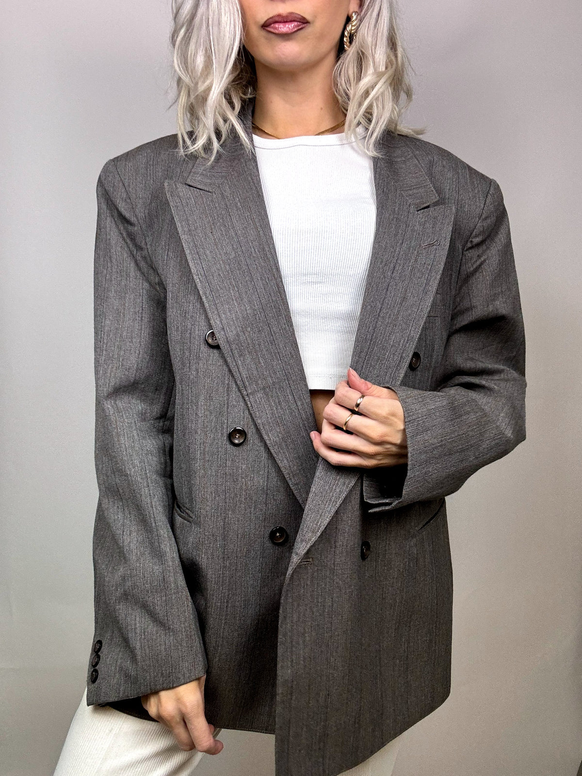 Vintage XL gray blazer