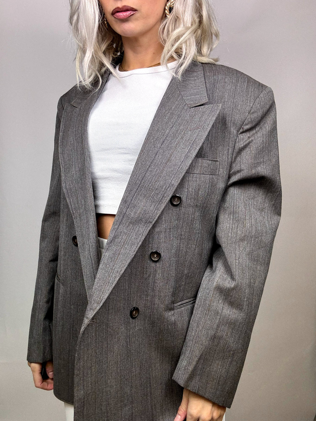 Vintage XL gray blazer