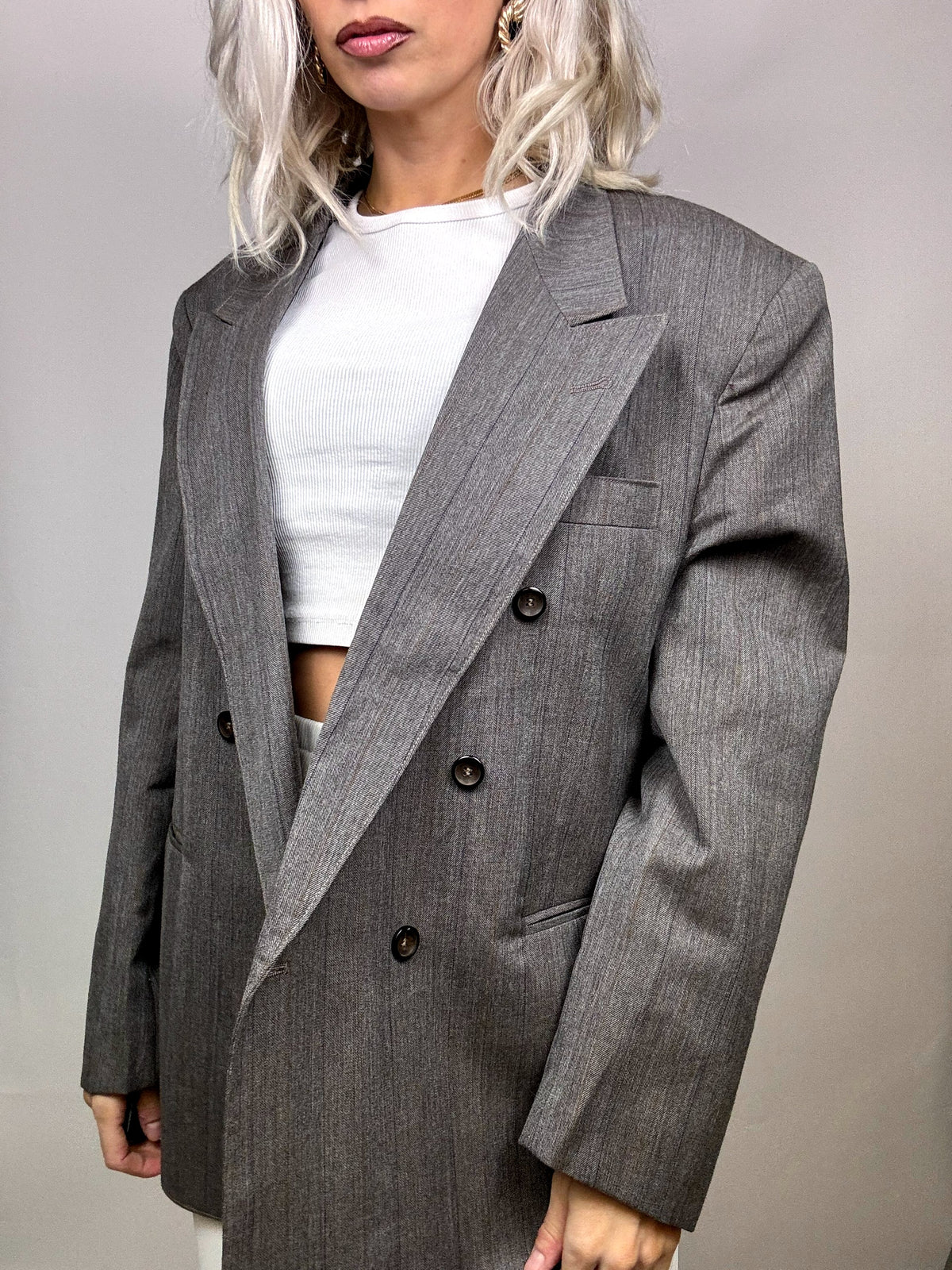 Vintage XL gray blazer