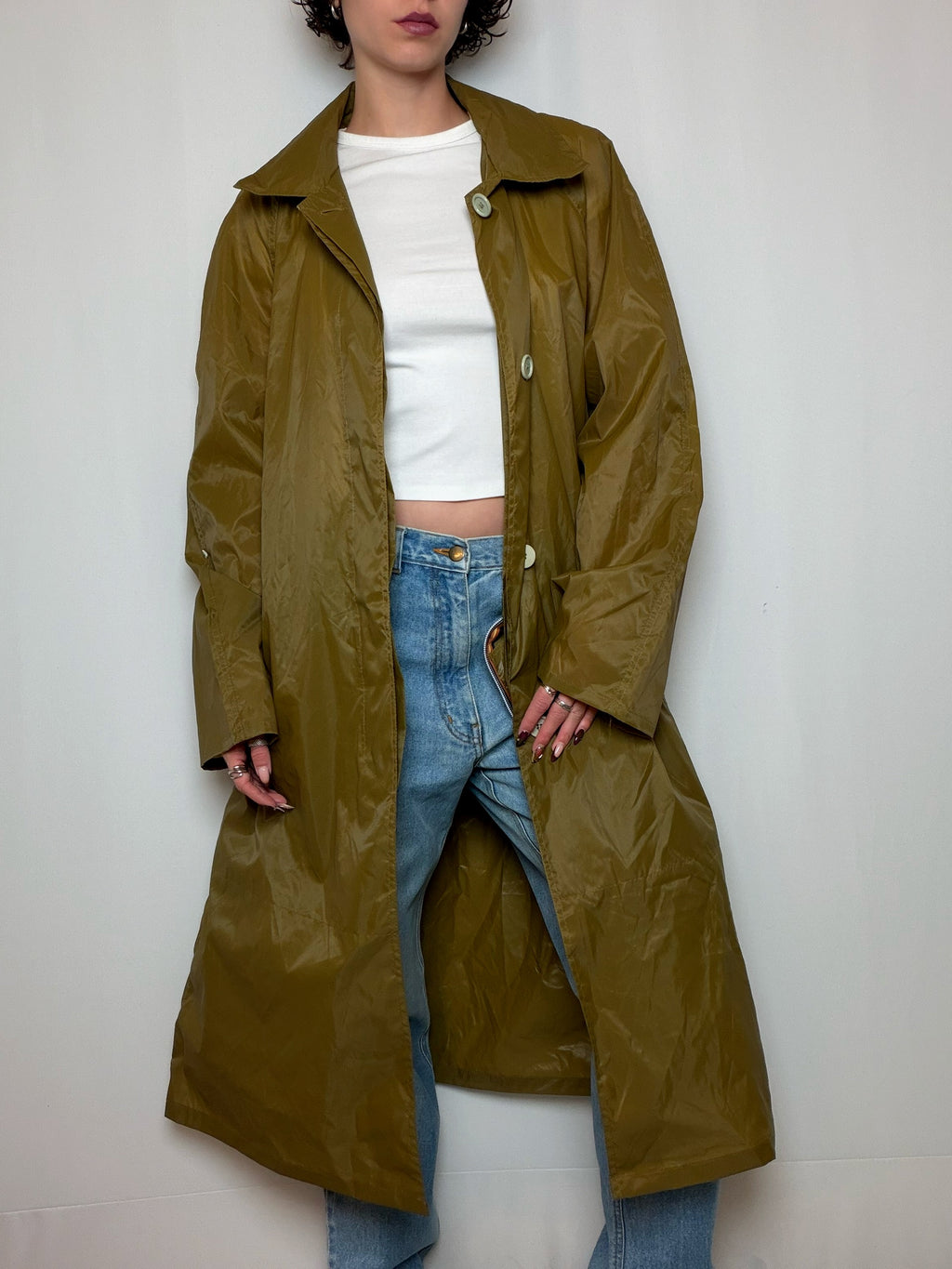 imperméable kaki K-way M/L vintage