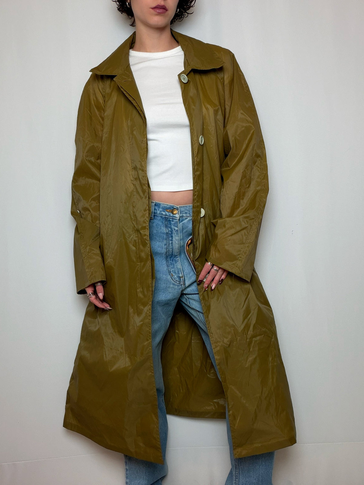 imperméable kaki K-way M/L vintage